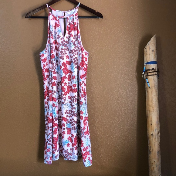 Candies Pink & Red Floral Tunic Dress- Medium - Picture 2 of 8